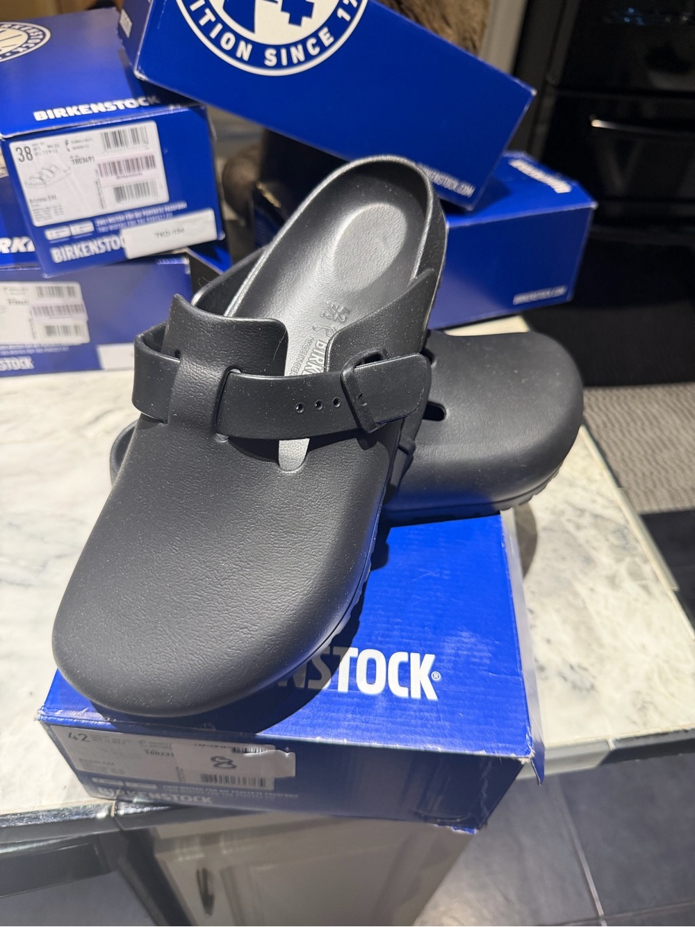 Birkenstock Black EVA Boston Slip-On Clog women s 11to 11.5 men’s  9 to 9.5